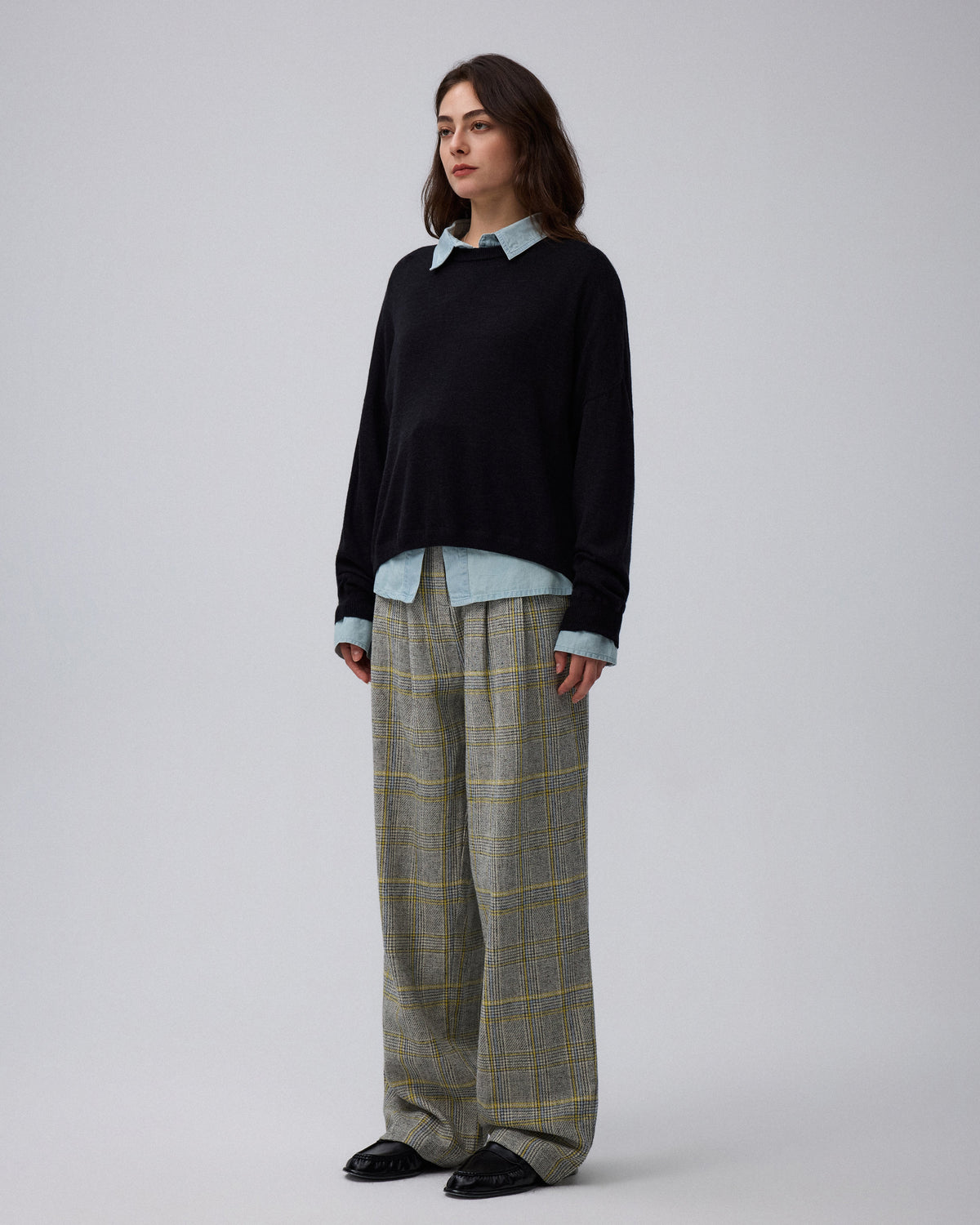 Plaid Theory High Rise Trousers