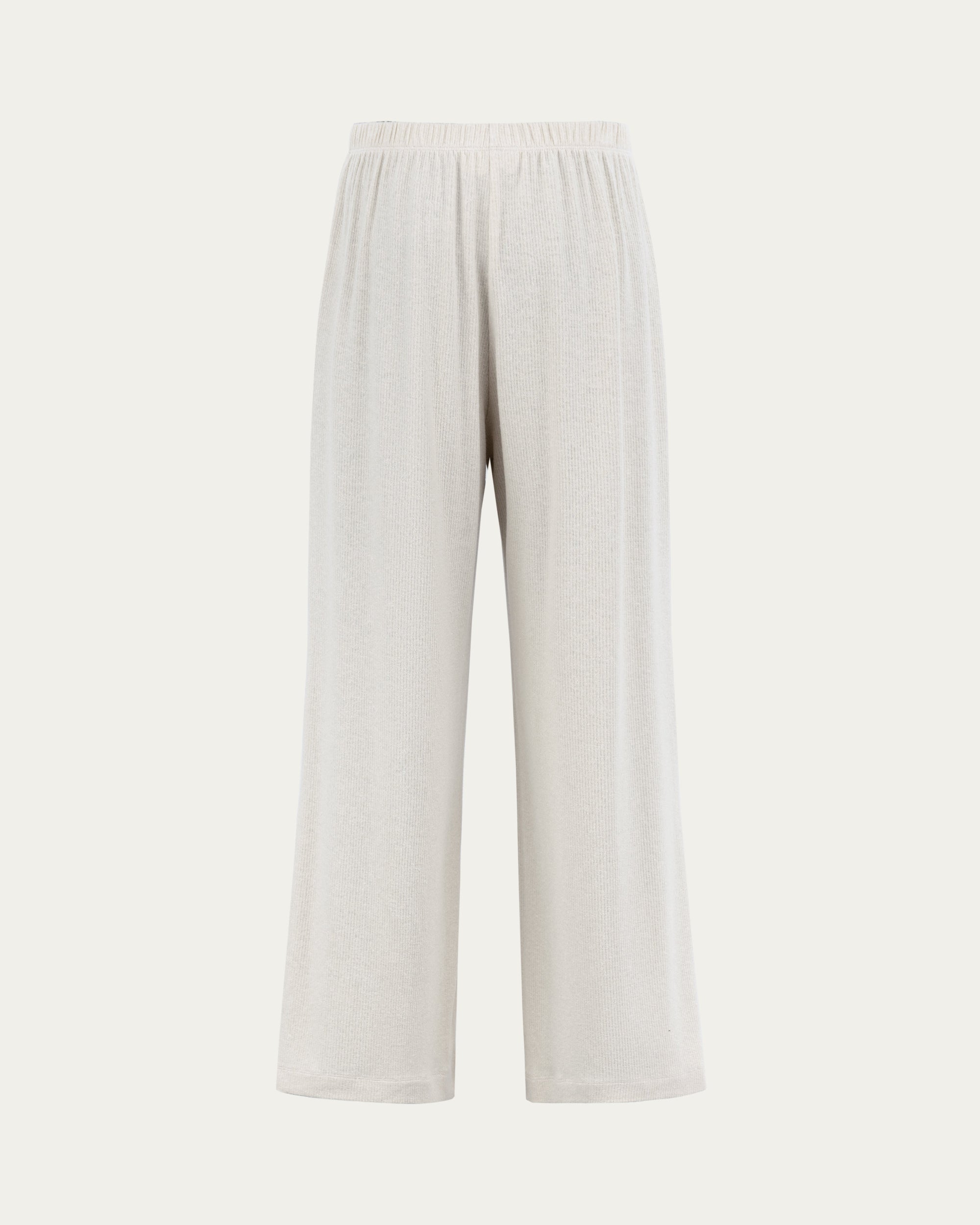 Juana Selene Lounge Pants gray (hemp–tencel–spandex) ghost back view with full-length straight drape