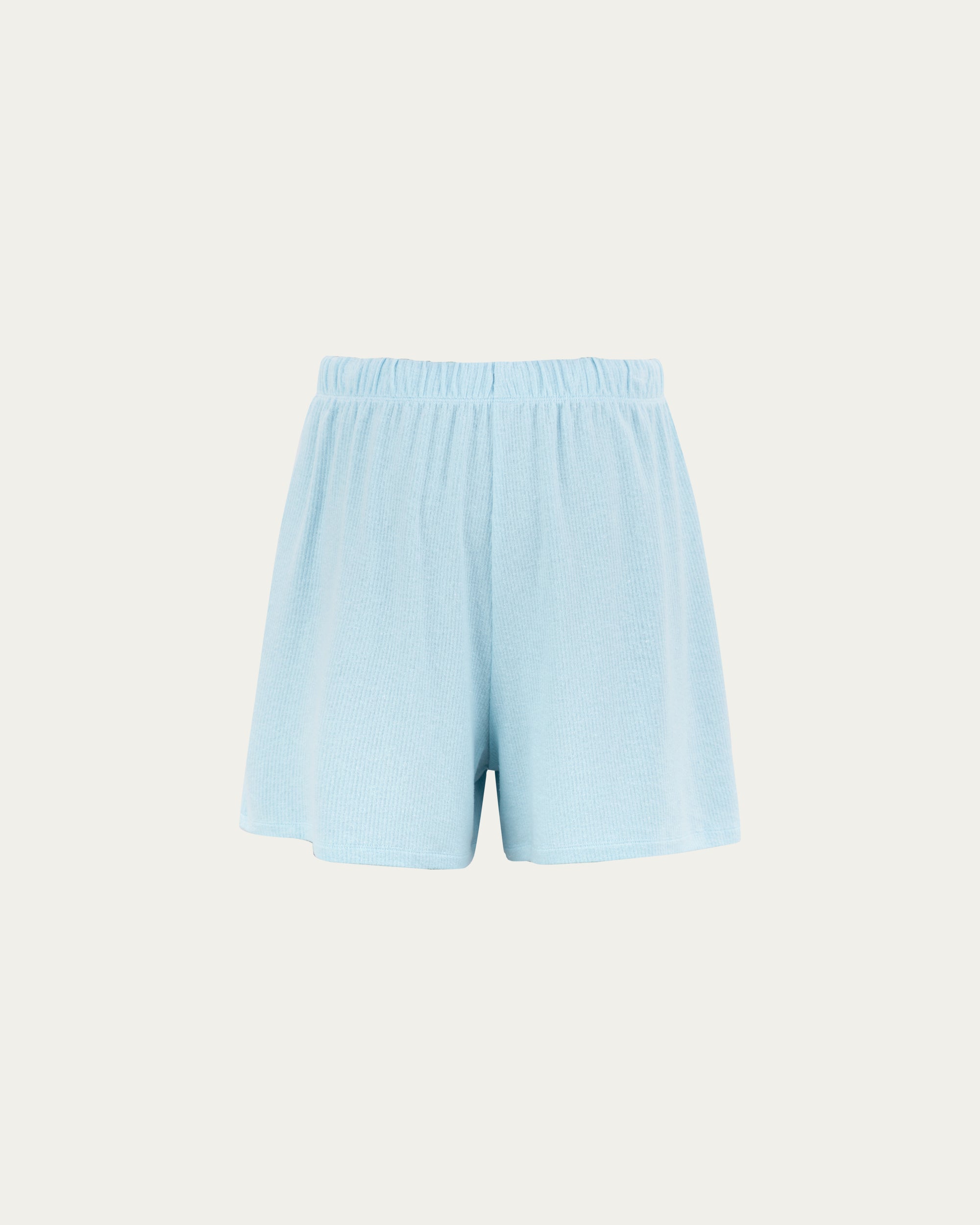 Juana Selene Shorts sky blue (hemp–tencel–spandex) ghost back view