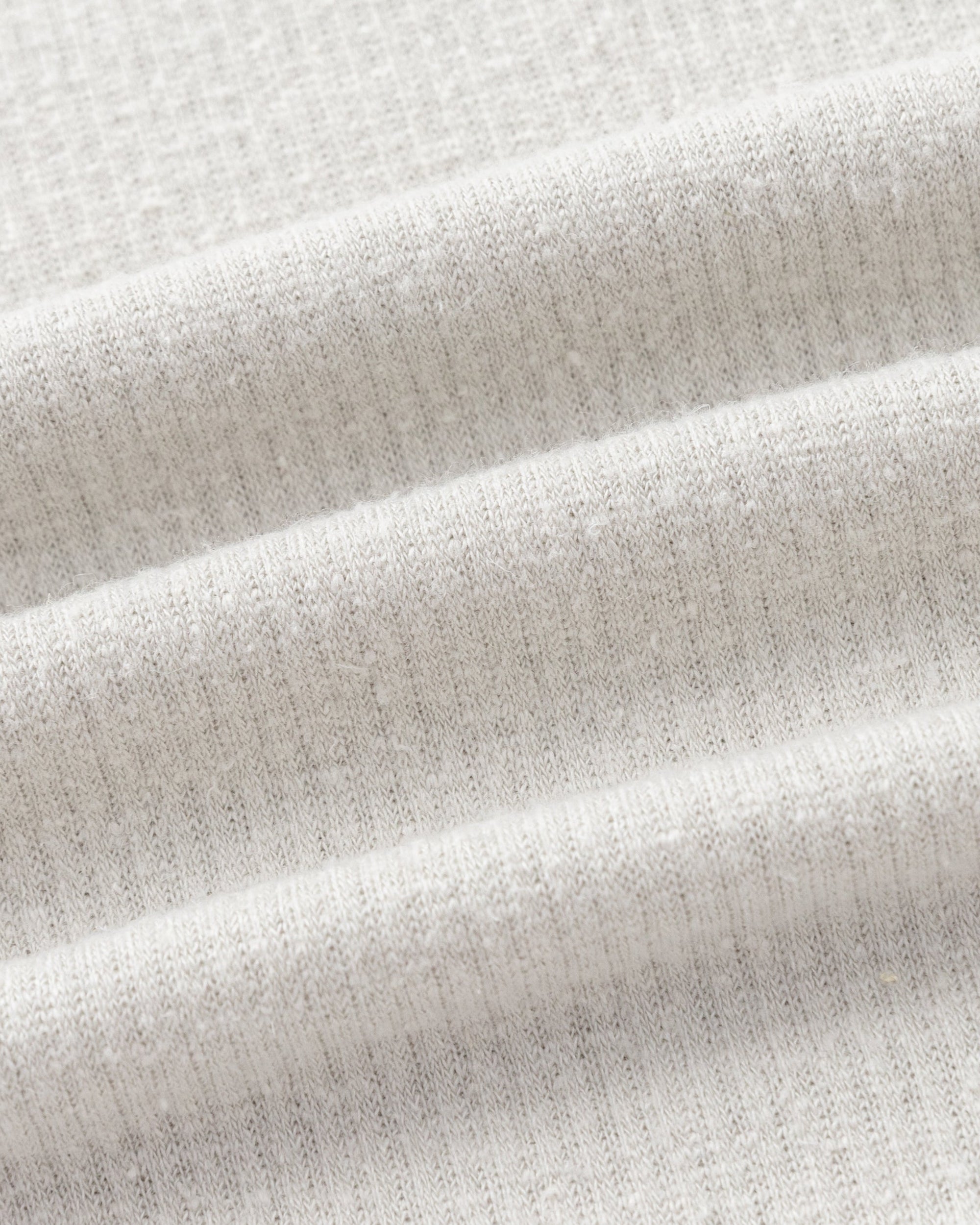 Juana Selene Tank cement (hemp–Tencel) textile close-up showing plush ribbed texture