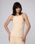 Juana Selene Tank tan (hemp–Tencel) model main image showing slim fit