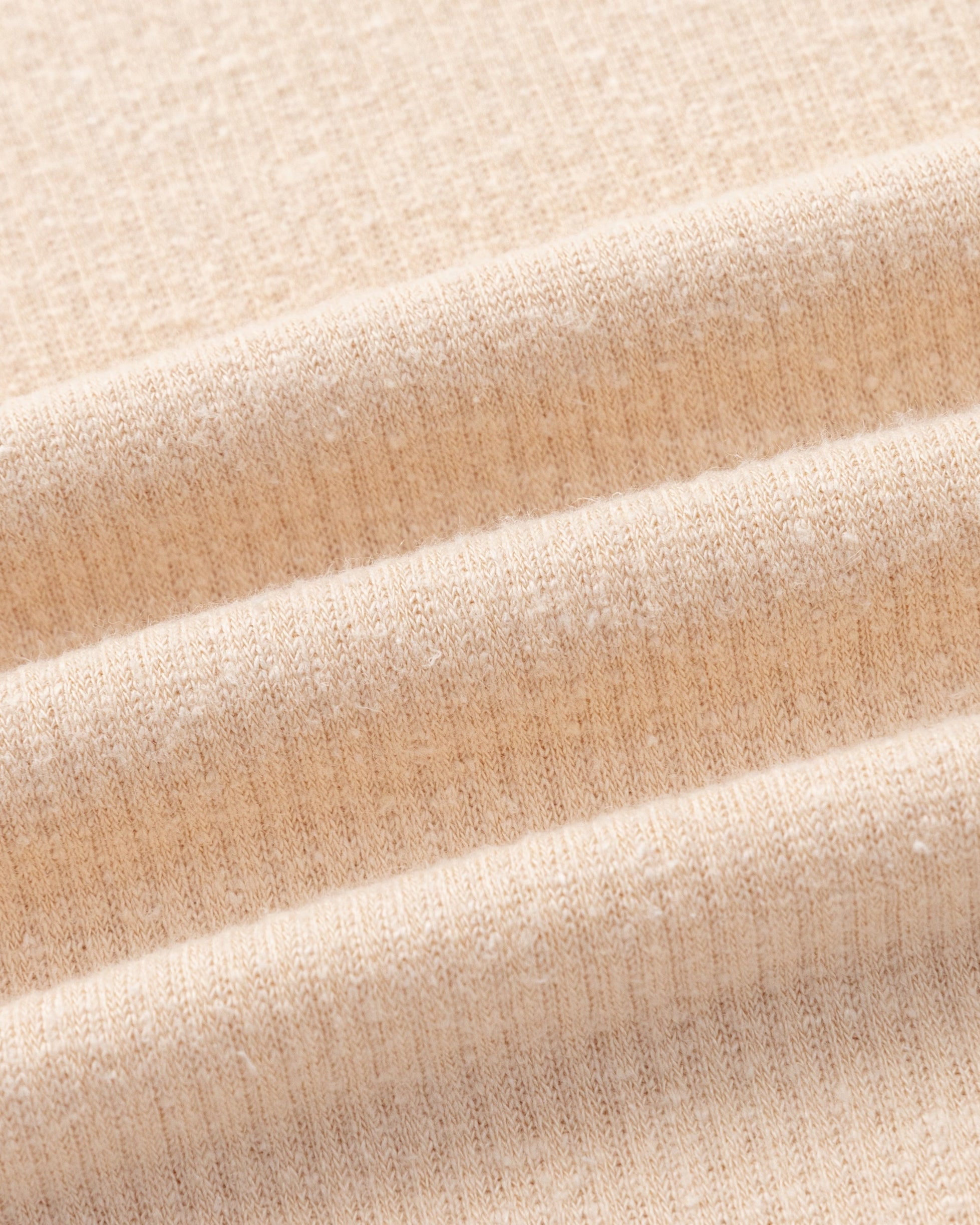 Juana Selene Tank tan (hemp–Tencel) textile close-up showing plush ribbed texture