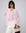 Juana Sumire Open Knit Striped Cardigan light pink (cotton–cellulose–rayon blend) model main view with relaxed fit