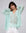Juana Sumire Open Knit Striped Cardigan seafoam (cotton–cellulose–rayon blend) model main view with relaxed fit