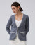 Juana Wool Cashmere Sweater Blazer in Heather Gray (wool–cashmere) styled with tailored separates and long sleeves