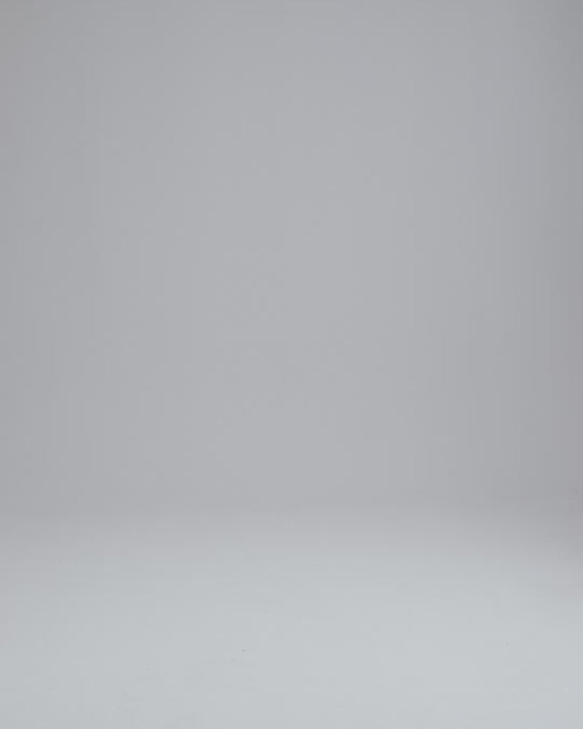 Juana Hemp Essentials Sweater Knit Tee gray (sustainable cotton–hemp) 360 view showing oversized boxy silhouette and back yoke detail